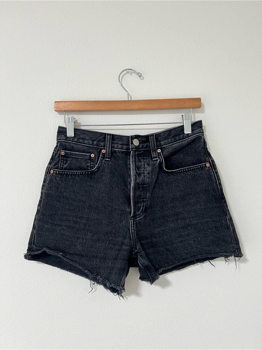 Denim Forum The Joni Loose Black Denim Shorts